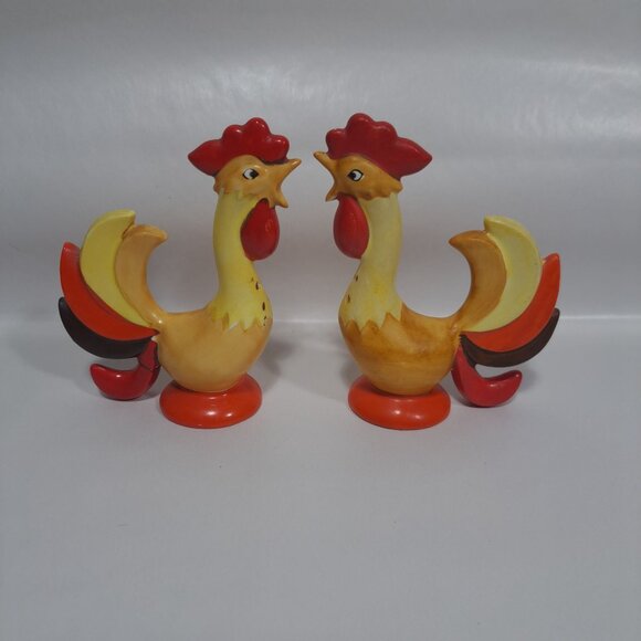 Holt Howard Crowing Roosters Salt Pepper Shakers Vintage Table Decor Collectible - Picture 12 of 16